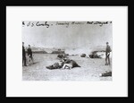 American Cavalry Men with Horses as Shields During Weapon Firing by Anonymous