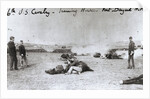 American Cavalry Men with Horses as Shields During Weapon Firing by Anonymous