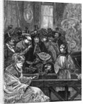 Illustration of Citizens Indulging Water at Spa by Anonymous