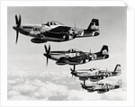 Fighter Planes Flying in Formation by Anonymous