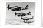 Fighter Planes Flying in Formation by Anonymous