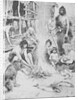 Prehistoric Family Surrounding Fire by Anonymous