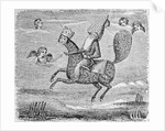 Print Depicting Mohammed Exiting Earth into the Heavens by Anonymous