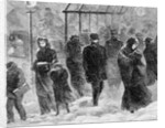 Pedestrians Walking in a Blizzard by Stanley Fox