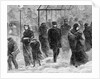 Pedestrians Walking in a Blizzard by Stanley Fox
