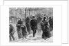 Pedestrians Walking in a Blizzard by Stanley Fox