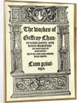 Title Page to Chaucer Works by Anonymous