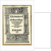 Title Page to Chaucer Works by Anonymous