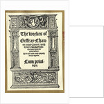 Title Page to Chaucer Works by Anonymous