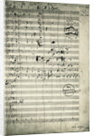 Manuscript Page from Beethoven's Missa Solemnis by Anonymous