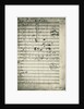 Manuscript Page from Beethoven's Missa Solemnis by Anonymous