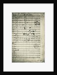 Manuscript Page from Beethoven's Missa Solemnis by Anonymous