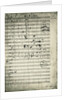 Manuscript Page from Beethoven's Missa Solemnis by Anonymous