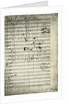 Manuscript Page from Beethoven's Missa Solemnis by Anonymous