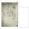 Manuscript Page from Beethoven's Missa Solemnis by Anonymous