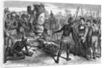 Engraving of Althore Showing Rene de Laudonniere the Worship of Ribault's Column Monument by Anonymous