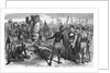 Engraving of Althore Showing Rene de Laudonniere the Worship of Ribault's Column Monument by Anonymous