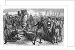Engraving of Althore Showing Rene de Laudonniere the Worship of Ribault's Column Monument by Anonymous