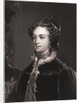 Drawing of Mary Stuart in Outerwear and Boarding Boat by Anonymous