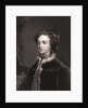 Drawing of Mary Stuart in Outerwear and Boarding Boat by Anonymous