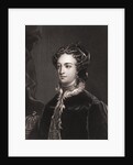 Drawing of Mary Stuart in Outerwear and Boarding Boat by Anonymous