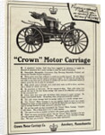 Advertisement for "Crown" Motor Carriage by Anonymous