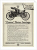 Advertisement for "Crown" Motor Carriage by Anonymous