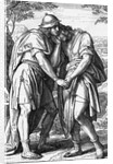 Illustration of Jonathan Comforting David by Anonymous