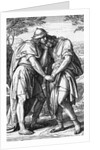 Illustration of Jonathan Comforting David by Anonymous