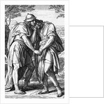 Illustration of Jonathan Comforting David by Anonymous