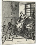 Woman with Spinning Wheel by Anonymous