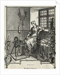 Woman with Spinning Wheel by Anonymous
