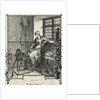 Woman with Spinning Wheel by Anonymous