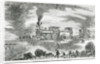 Hoard of Grasshoppers Flying Towards Train by Anonymous