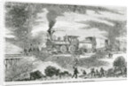 Hoard of Grasshoppers Flying Towards Train by Anonymous