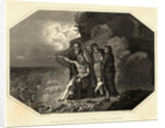 Engraving of King Canute with Courtiers by Anonymous