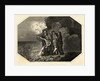 Engraving of King Canute with Courtiers by Anonymous