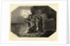 Engraving of King Canute with Courtiers by Anonymous