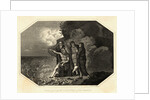 Engraving of King Canute with Courtiers by Anonymous