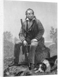 John James Audubon Sitting with Gun and Dog by Anonymous