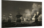 Illustration of the Battle of the Nile by Albert Henry Payne