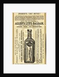 Advertisement for Allen's Lung Balsam by Anonymous