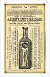Advertisement for Allen's Lung Balsam by Anonymous