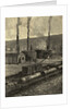 Engraving of Oil Refinery with Tank Cars by Anonymous