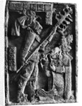 Mayan Stone Relief of Xoc Performing a Blood-Letting Ritual by Anonymous