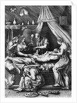 Illustration of Doctor Cupping Patient by Anonymous