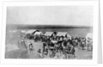 Citizens Standing Near Voting Tents in Wilderness Area by Anonymous