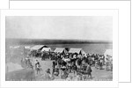 Citizens Standing Near Voting Tents in Wilderness Area by Anonymous