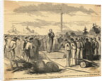 Men Praying at New Telegraph Station by Anonymous