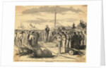 Men Praying at New Telegraph Station by Anonymous